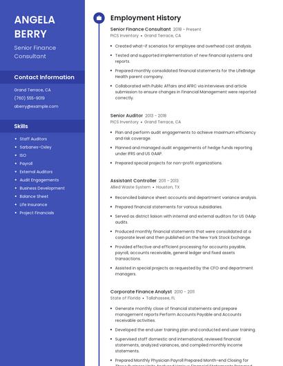 Resume example 5