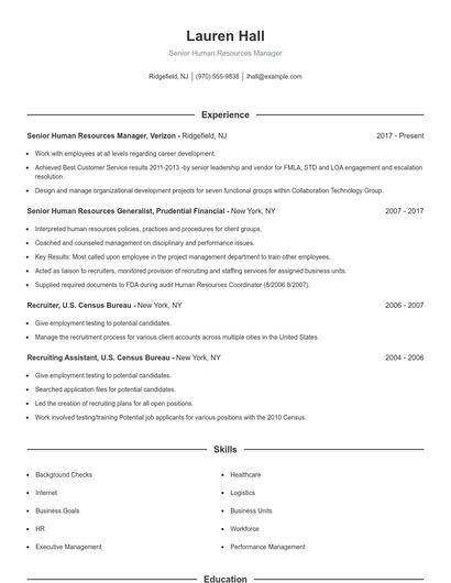 Resume example 1