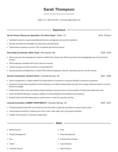 Resume example 1