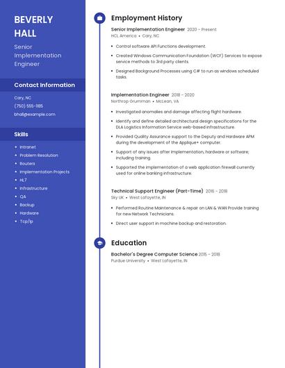 Senior Implementation Engineer Resume