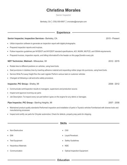 Resume example 1
