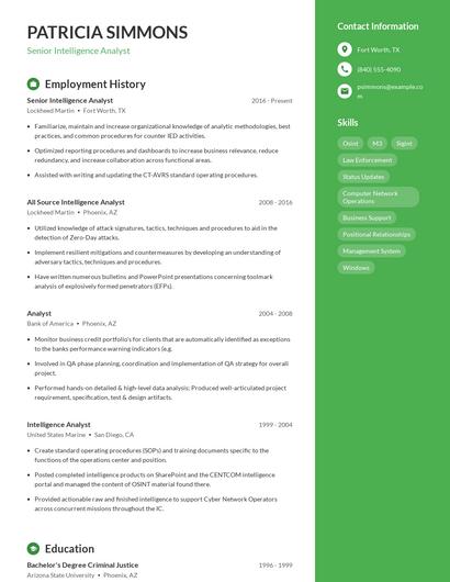 Resume example 4