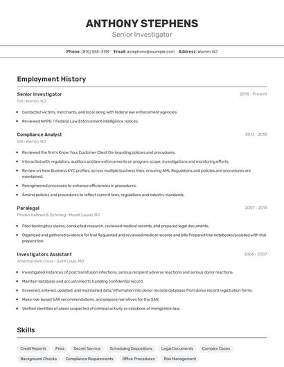 Resume example 2