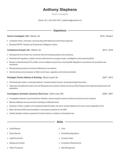 Resume example 1
