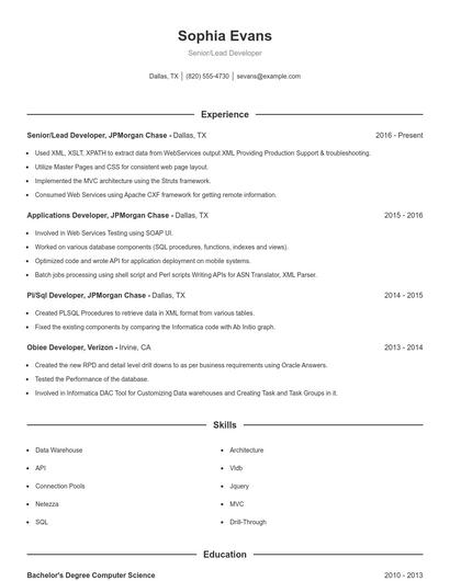 Resume example 1