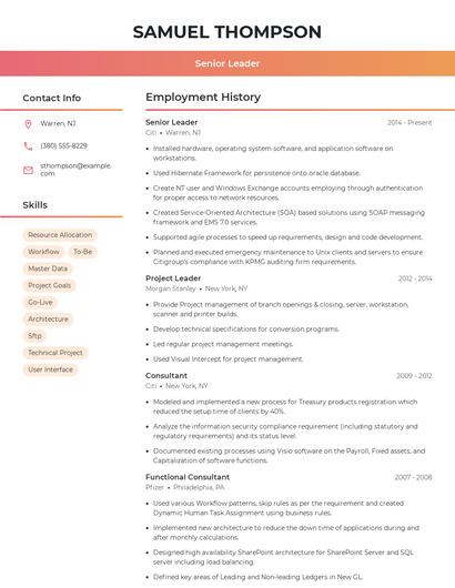 Resume example 3