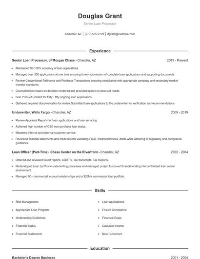 Resume example 1