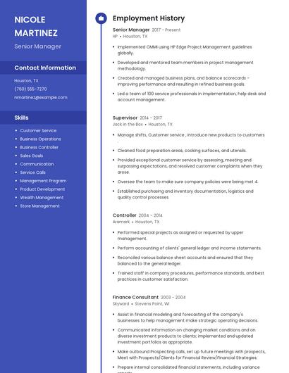Resume example 5