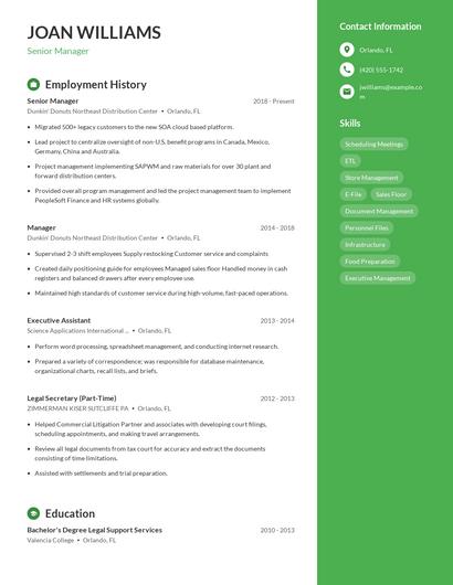 Resume example 4