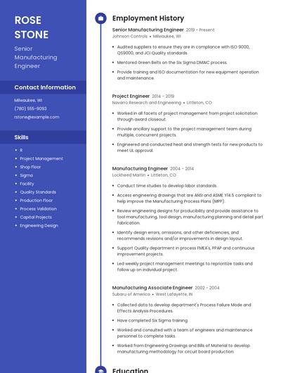 Resume example 5