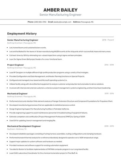 Resume example 2