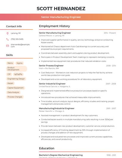 Resume example 3