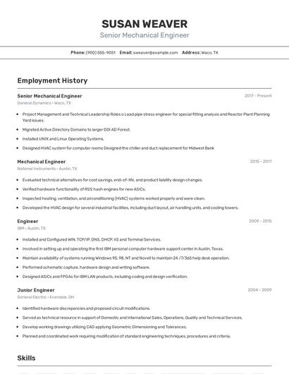 Resume example 2