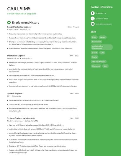 Resume example 5