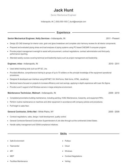 Resume example 1
