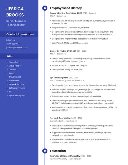 Senior Member Technical Staff Resume