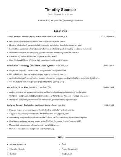 Resume example 1