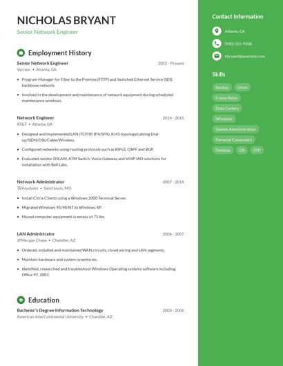 Resume example 4