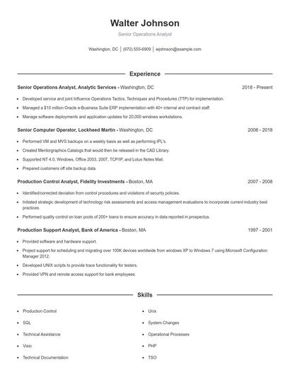 Resume example 1