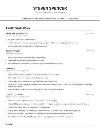 Resume example 2