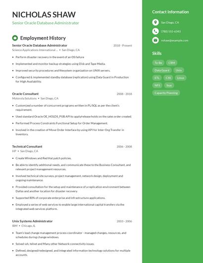 Resume example 4
