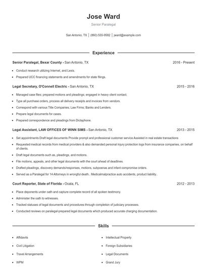 Resume example 1
