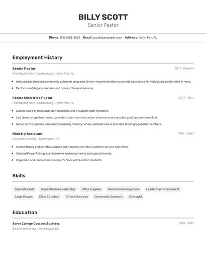 Resume example 2