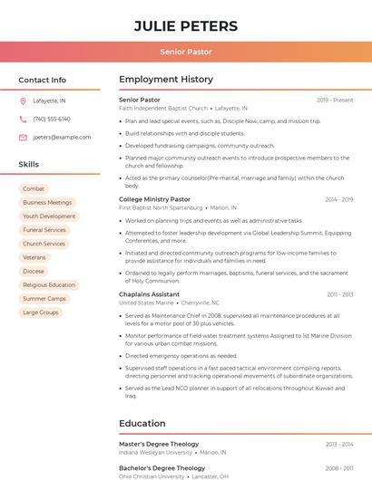 Resume example 3