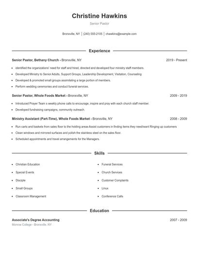 Resume example 1
