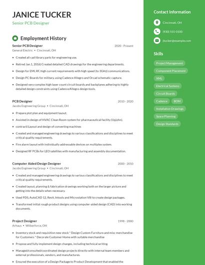 Senior PCB Designer Resume