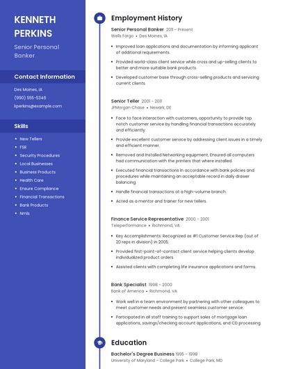 Resume example 4