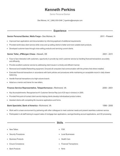Resume example 1