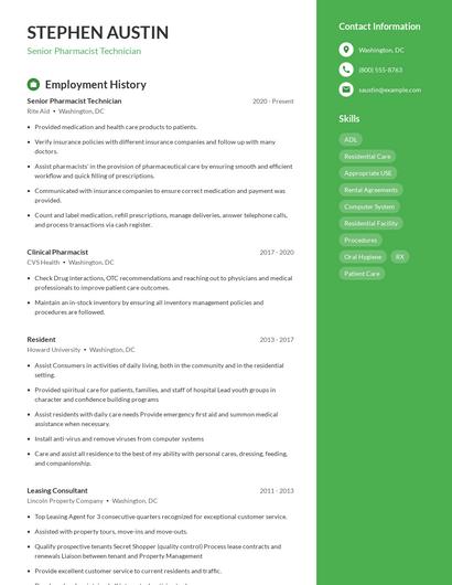Resume example 4