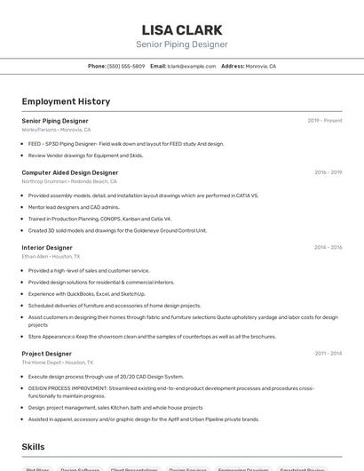 Resume example 2