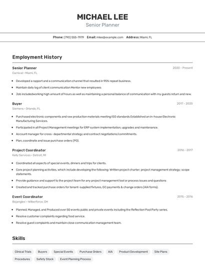 Resume example 2