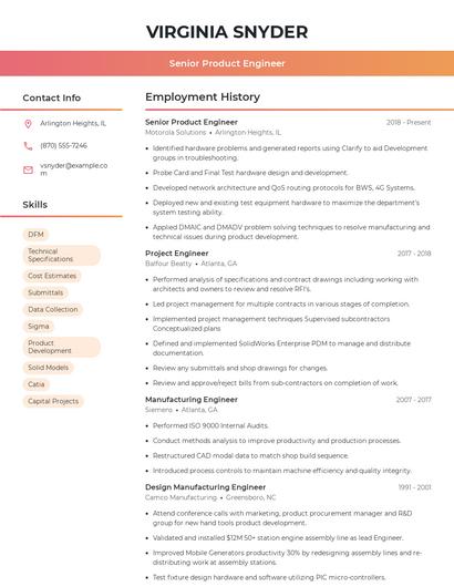Resume example 3