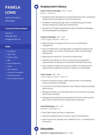 Resume example 4