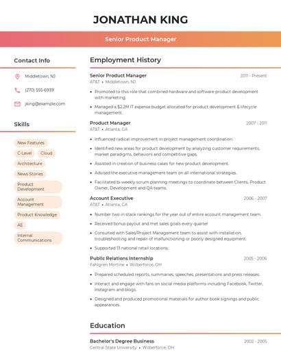 Resume example 3