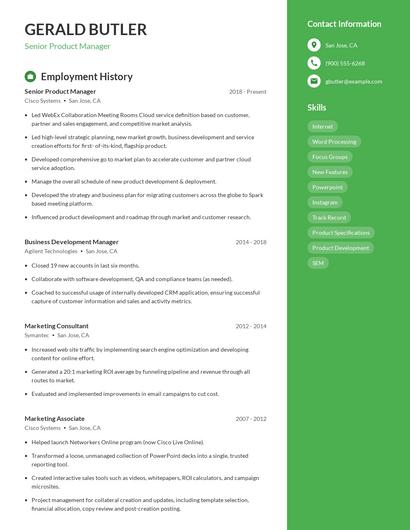 Resume example 5