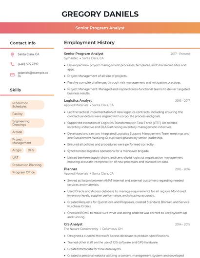 Resume example 3