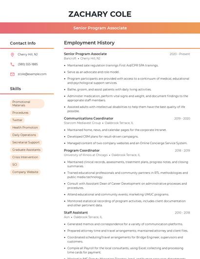 Resume example 3