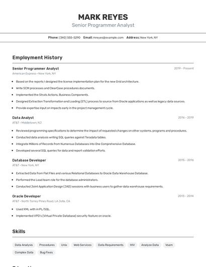 Resume example 2
