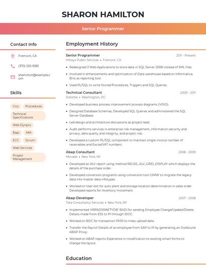Resume example 3