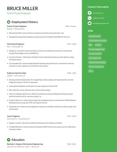 Resume example 4