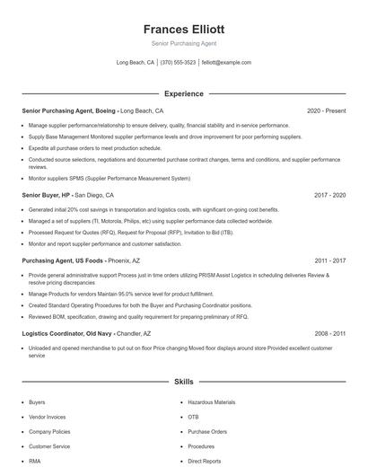 Resume example 1