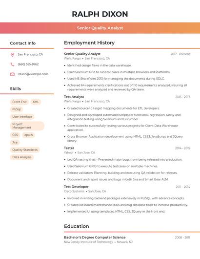 Resume example 3