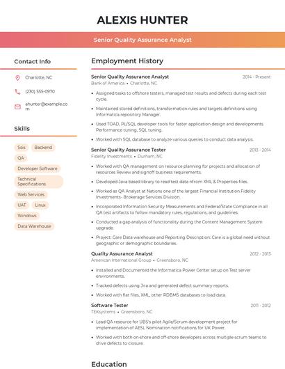 Resume example 3