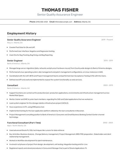 Resume example 2