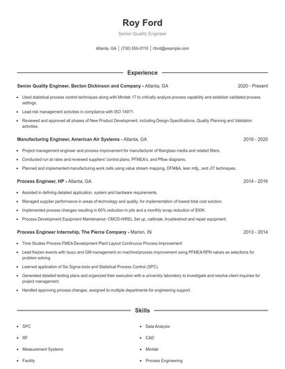 Resume example 1
