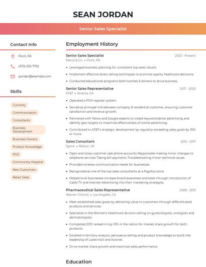 Resume example 3